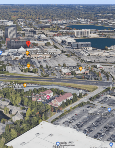 Aerial View Of Commercial Area